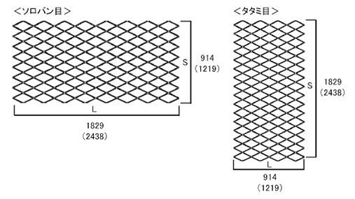 エキスパンドメタルの目方向