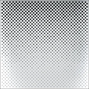 グラデーションのパンチングメタル 【複数の孔径】