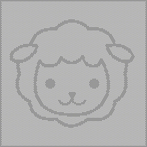 ひつじのパンチングメタル（Free Art Perforation）金網保護パネル・子供向け施設のフェンス用パンチングメタル